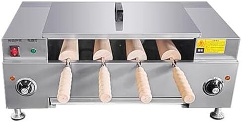 Ice Cream Cone Grill Maker, Commercial Chimney Cake Oven, 3000W Toaster Machine with 4 Rollers and Digital Display (Knob) in Saudi Arabia