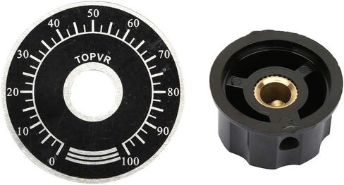 Fafeicy 5-Pack Potentiometer Knurled Knobs, with Digital Dial Scale Plates, 6mm Inner Diameter 27mm Diameter for Volume Control DIY Electronics in Saudi Arabia