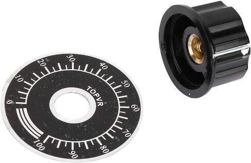Fafeicy 5-Pack Potentiometer Knurled Knobs, with Digital Dial Scale Plates, 6mm Inner Diameter 27mm Diameter for Volume Control DIY Electronics in Saudi Arabia