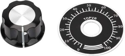 Fafeicy 5-Pack Potentiometer Knurled Knobs, with Digital Dial Scale Plates, 6mm Inner Diameter 27mm Diameter for Volume Control DIY Electronics in Saudi Arabia