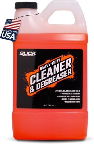 Slick Products Heavy-Duty Cleaner & Degreaser – Professional Strength Citrus Formula for Tires, Wheels, Engines, Chains & Tough Grime – Ready to Use or Dilute, 64 oz in Saudi Arabia