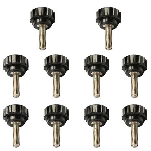 Heyiarbeit ذكر الموضوع مخرش اليد M5x20mmx15mm مقبض الرأس لقط المقابض قبضة لقط الإبهام مقبض آلة مسامير الربط المسمار على الباكليت 10 قطعة in Saudi Arabia
