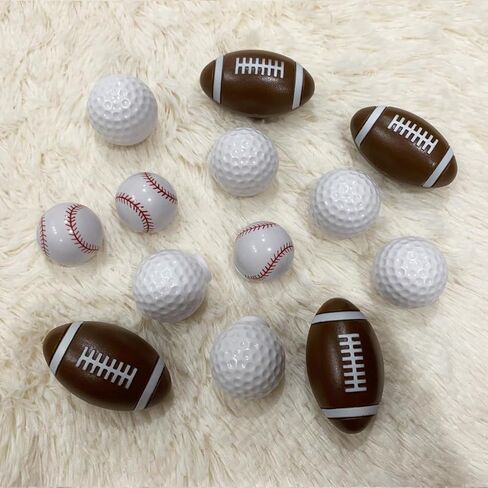 مقابض خزانة ملابس كرة القدم الرجبي، [6 عبوات] مقابض أدراج رياضية، مقابض كروية للأطفال الأولاد درج خزانة الملابس/الخزانة/الباب in Kuwait