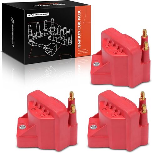 A-Premium (Blue) Engine Ignition Coil Pack Compatible with Chevrolet Malibu, Impala, Camaro, Beretta, Cavalier, Celebrity, Corsica & Buick & Oldsmobile & Pontiac & Cadillac & Honda & Isuzu, 3-PC Set in Saudi Arabia