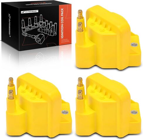 A-Premium (Blue) Engine Ignition Coil Pack Compatible with Chevrolet Malibu, Impala, Camaro, Beretta, Cavalier, Celebrity, Corsica & Buick & Oldsmobile & Pontiac & Cadillac & Honda & Isuzu, 3-PC Set in Saudi Arabia