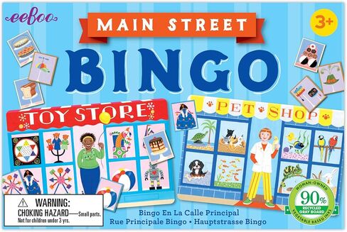 EEBOO: Main Street Little Bingo Game ، التنموي والتعليمي ، يسمح بالاعتراف والتركيز ومهارات الذاكرة ، للأعمار 3 وما فوق in Saudi Arabia