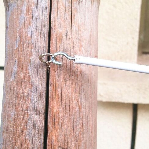 سلك ستارة شبكي، سلك تعليق سلك ستارة أبيض مع خطاف وعيون ذاتية اللصق للستارة، طقم كابل سلك نافذة معلق 2-4 متر (الحجم: 2 متر) in Kuwait