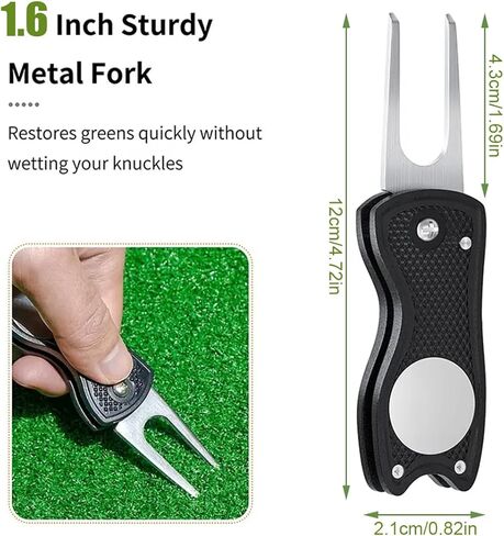 Stainless Steel Golf Divot Repair Tool with Ball Marker and Pop-Out Fork in Saudi Arabia
