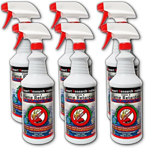 Fire Retardant Spray (Class A for Fabric, Wood, Theater Curtains & More) Eco-Safe, Non Toxic, C.A.C. Title-19, ASTM E84, DRI-ONE in Kuwait