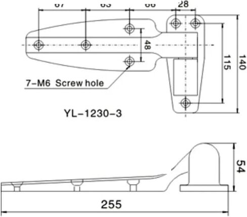 YL-1230-3 مفصلة رفع للتخزين البارد، ملحقات تبريد من سبائك الزنك للثلاجة in Kuwait