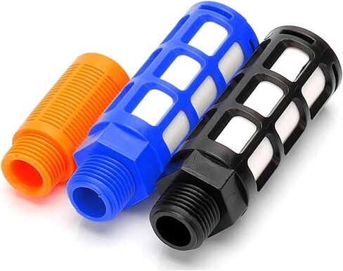 Air Silencer Plastic Exhaust Muffler Pneumatic 1/8 1/4 3/8 1/2 Male Thread Absorb Noise Filter Slip Lock For Misting Pump(Psl-04-01) in Saudi Arabia