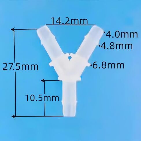 Hose Barb Fitting Equal Barbed, 5/32" Y Shaped Plastic Tubing Joint 3 Way Polypropylene Pipe Connectors Air Pump Accessories Splicer Mender Adapter Union Boat Water Air O2 Fuel 20 Pcs in Saudi Arabia