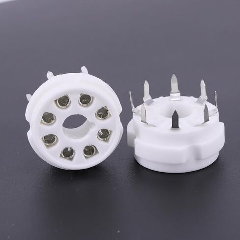 2PCS 8PIN Tube Socket Ceramic PCB MOUNT KT88 KT66 6L6 6V6 EL34 6CA7 6550 6N8P 6N9P 6SL7 6SN7 Valve Base Vintage Audio HIFI (Tin Plated) in Saudi Arabia