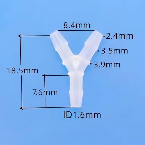 3/32 "خرطوم بارب مناسب على شكل حرف Y متساوي على شكل Y، 3 طرق من البلاستيك، وصلة توصيل مشتركة، محول محول لأنابيب الأكسجين، غاز الوقود المنزلي، حزمة هواء سائلة مكونة من 20 قطعة in Kuwait