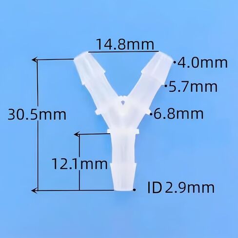 20 قطعة من البلاستيك 5/32 "خرطوم بارب 3 طريقة Y شكل شائك من مادة البولي بروبيلين جهاز الربط المناسب لهواء الوقود المائي in Kuwait