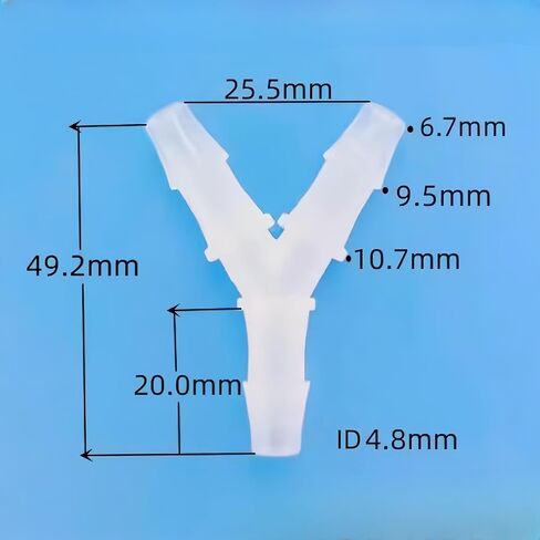 1/4 "خرطوم بارب المناسب متساوية الشائكة Y على شكل 3 طريقة البلاستيك المشترك جهاز الربط Mender محول الاتحاد لخط الهواء أنابيب الأنابيب 20 قطعة in Kuwait