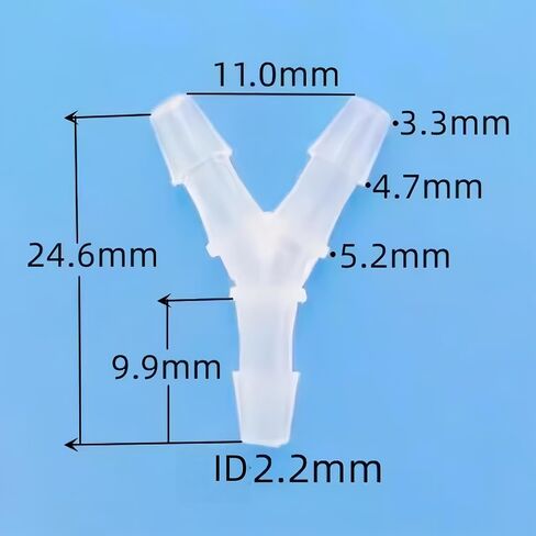 1/8 بوصة خرطوم بارب مناسب على شكل Y متساوي على شكل Y، 3 طرق من البلاستيك، وصلة وصلة وصلة، محول اتحاد لأنابيب الأكسجين، غاز الوقود المنزلي، حزمة هواء سائلة مكونة من 20 قطعة in Kuwait