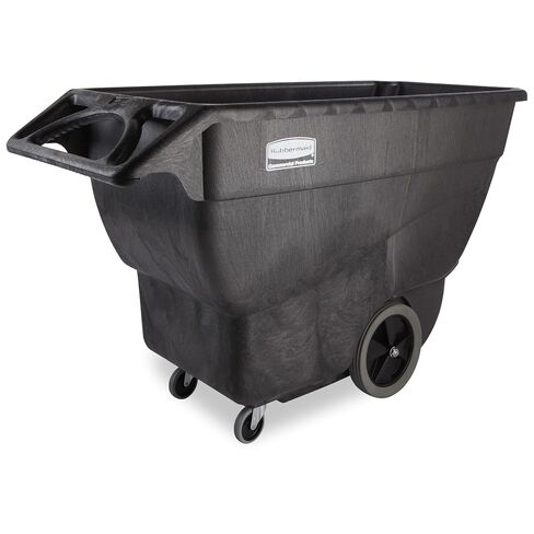 Rubbermaid Commercial Products Tilt Dump Truck, 450 lbs 1/2 Cubic Yard Heavy Load Capacity with Wheels, Black, Trash Recycling Cart for Construction/Commercial/Industrial Transportation in Saudi Arabia