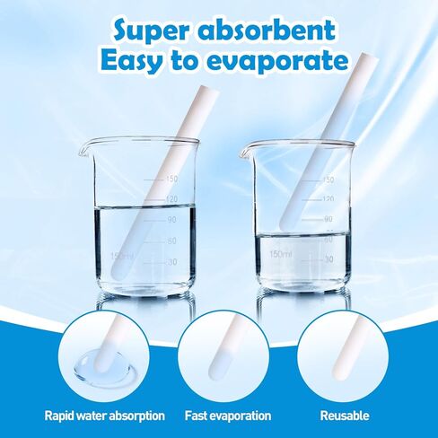 5-Pack Fiber Drying Sticks, Reusable Dehumidifier for Moisture & Odor Control (6.5×0.53in / 16.5×1.35cm) with Individual Sealed Packaging & Acrylic Storage Box in Saudi Arabia