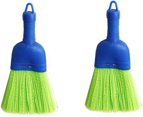 Poly Fiber Mini Broom Whisk Handheld Brush Head with Hang Hole for Outdoor Car Porch Debris Dust Dirt Driveways Sidewalks (1) in Saudi Arabia