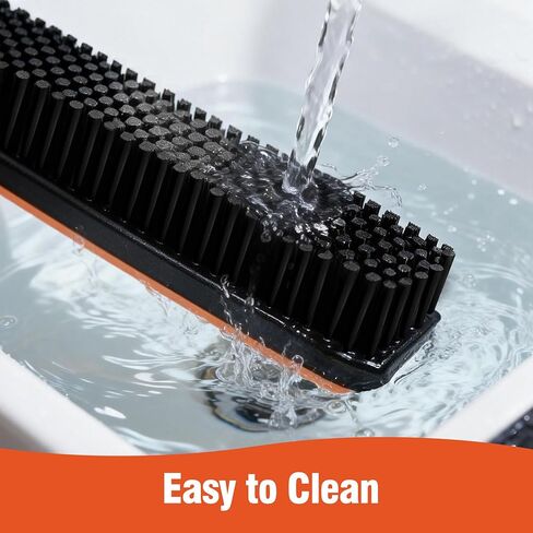 Rubber Broom for Pet Hair on Carpet & Stairs, Adjustable Long Handle Rubber Broom & Squeegee, Pet Hair Remover Tool for Hardwood Tile Floors, Dog Cat Hair Broom in Kuwait