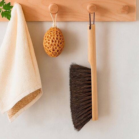 Takavu Multi-Purpose Counter Brush with Solid Wood Handle, Natural Horsehair Bristles for Gentle Dusting of Furniture, Drafting, Patio, Fireplace Cleaning, Shop Brush, Woodworking Tool & Accessories in Kuwait