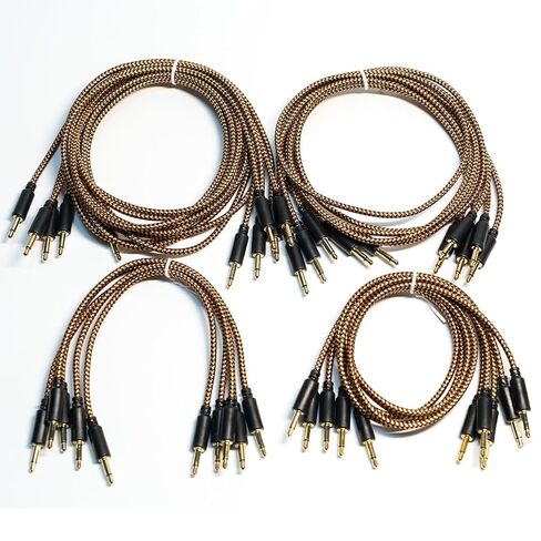 مجموعة كابلات Eurorack المضفرة المميزة - مجموعة من 20، 3.5 ملم 1/8 بوصة أحادية، موصلات مطلية بالذهب (20 سم، 40 سم، 60 سم، 90 سم) in Saudi Arabia