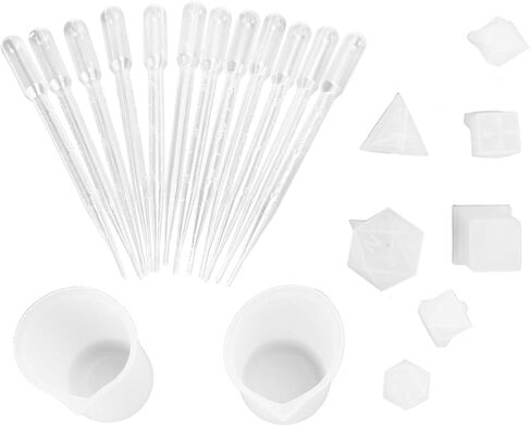 Silicone Molds, Silicone DIY Molds for Fillet Shape Numbers Game Dice and Mirror Craft Making in Kuwait