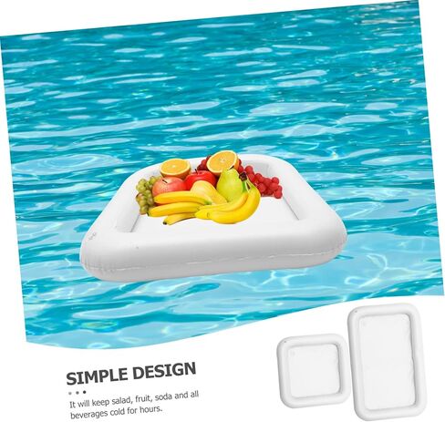MERRYHAPY 2pcs Inflatable Ice Serving Bar Cooler Pool Parties Picnics Bbqs Large Capacity for Drinks Fruits Easy to Inflate for Summer Events in Saudi Arabia