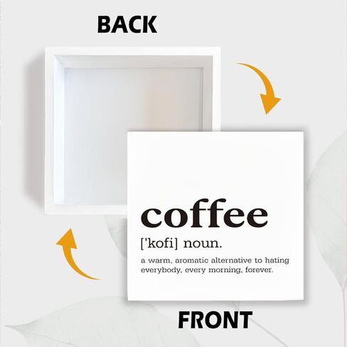 Funny Coffee Signs, Tabletop Decor for Kitchen Counter Shelf, Rustic Cafe Decor for Home Office Desk, Farmhouse Breakfast Nook Decoration, Espresso Lover Present in Saudi Arabia