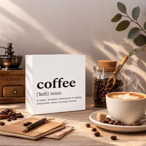 Funny Coffee Signs, Tabletop Decor for Kitchen Counter Shelf, Rustic Cafe Decor for Home Office Desk, Farmhouse Breakfast Nook Decoration, Espresso Lover Present in Saudi Arabia