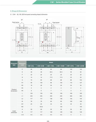CM1-100L/3300 قاطع الدائرة المقولب in Kuwait
