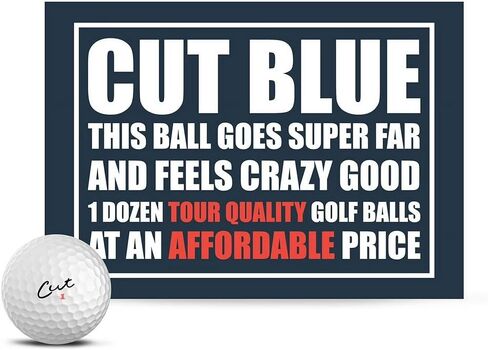 Cut Blue Golf Balls, 4 Piece Urethane (One Dozen) in Kuwait