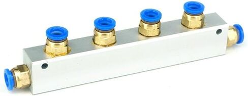 Fit Tube O.D 8mm 4 Ways Pneumatic Air Manifold Block Splitter with Coupler in Saudi Arabia