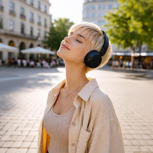 kwmobile Ear Pads Compatible with DOQAUS Earpads - 2X Replacement for Headphones - Black in Kuwait