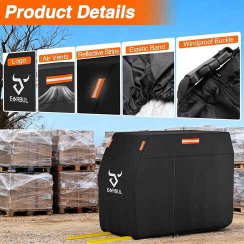 Full Forklift Cover Heavy Duty Waterproof Outdoor 420D Forklift Rain Cover All-Weather Protection with Zipper Door Reflective Strips Air Vents Windproof Buckle Storage Bag 100" L x 45" W x 80"H in Saudi Arabia