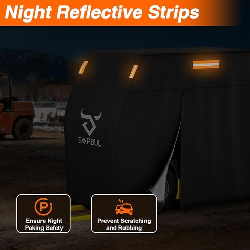 Full Forklift Cover Heavy Duty Waterproof Outdoor 420D Forklift Rain Cover All-Weather Protection with Zipper Door Reflective Strips Air Vents Windproof Buckle Storage Bag 100" L x 45" W x 80"H in Saudi Arabia
