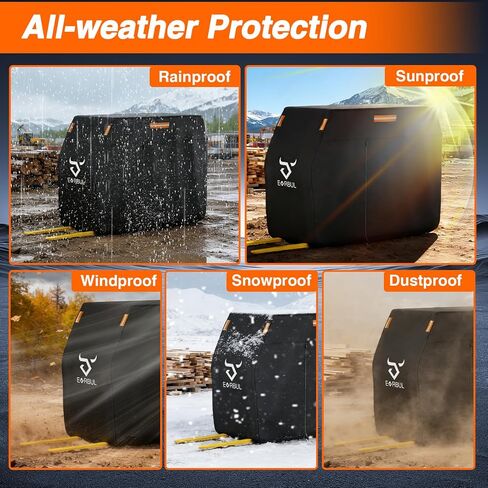Full Forklift Cover Heavy Duty Waterproof Outdoor 420D Forklift Rain Cover All-Weather Protection with Zipper Door Reflective Strips Air Vents Windproof Buckle Storage Bag 100" L x 45" W x 80"H in Saudi Arabia