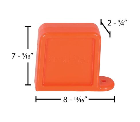 Vestil FPU-TK-45-M-OR واقي طرف الشوكة المغناطيسي السميك من البولي يوريثين 5-5/8 بوصة × 3/4 بوصة جيب شوكة برتقالي in Kuwait