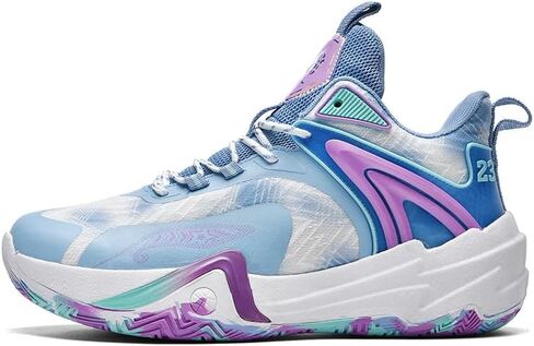 أحذية كرة السلة النسائية بأربطة، أحذية رياضية عصرية عالية الجودة كاجوال قابلة للتنفس، أحذية رياضية للكرة الطائرة باللون الأزرق in Kuwait