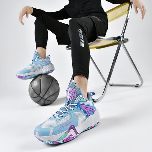 أحذية كرة السلة النسائية بأربطة، أحذية رياضية عصرية عالية الجودة كاجوال قابلة للتنفس، أحذية رياضية للكرة الطائرة باللون الأزرق in Kuwait