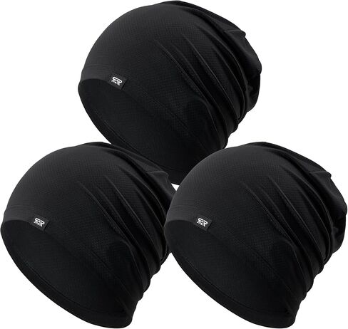 3 قطع قبعة جمجمة تبريد للرجال والنساء - قبعة صغيرة خفيفة الوزن قابلة للتنفس، قبعة جري رفيعة سريعة الجفاف لركوب الدراجات in Kuwait