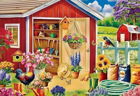 Large Piece 300 Piece Puzzle for Adults Seniors and Kids - Beach Surf Shop in Kuwait