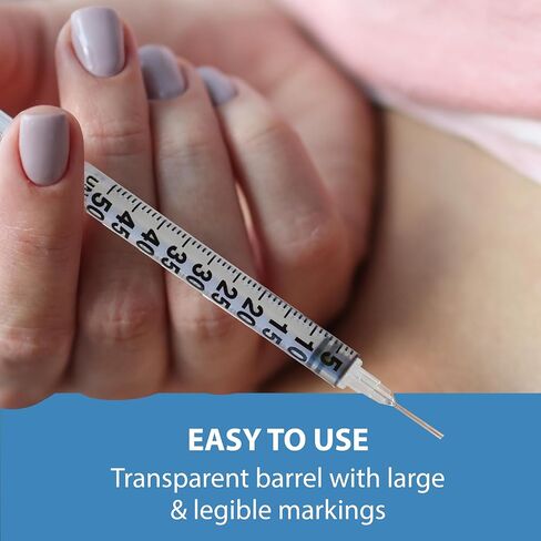 TRUEplus Single-Use Insulin Syringes, 29G 0.5cc 1/2 Inch Needle Length, 100 Count (10 Packs of 10) in Kuwait