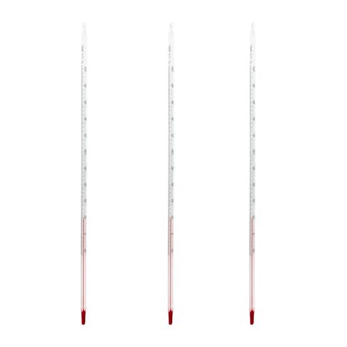 3Pcs Glass Celsius Thermometer 0-200℃ Length 300mm Laboratory Red Liquid Temprature Meter in Saudi Arabia