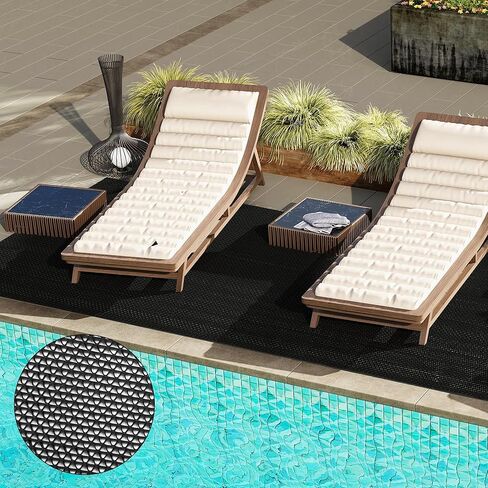 الصرف الكلمة حصيرة 3'x16'5'' الحصير التجارية غير زلة 1/5'' سميكة PVC المطاط شبكة جوفاء حصيرة مدخل حصيرة للمناطق الرطبة المطبخ حمام سباحة الحمام الحمام مطعم المرآب (أسود، 3'x16'5'') in Kuwait