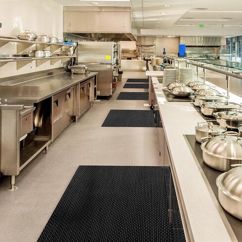 الصرف الكلمة حصيرة 3'x16'5'' الحصير التجارية غير زلة 1/5'' سميكة PVC المطاط شبكة جوفاء حصيرة مدخل حصيرة للمناطق الرطبة المطبخ حمام سباحة الحمام الحمام مطعم المرآب (أسود، 3'x16'5'') in Kuwait