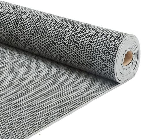 حصيرة أرضية للصرف من البولي فينيل كلوريد مقاس 3 × 10 أقدام، غير قابلة للانزلاق بسمك 0.22 بوصة، سجادة حمام سباحة بفتحة شبكية سميكة، سجادة مجوفة شبكية من البولي فينيل كلوريد التجاري، سجادة داخلية خارجية للحمام، فناء الحمام، منطقة رطبة (رمادي) in Kuwait