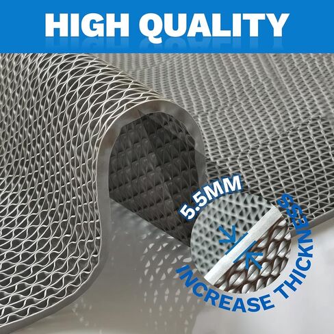 حصيرة أرضية للصرف من البولي فينيل كلوريد مقاس 3 × 10 أقدام، غير قابلة للانزلاق بسمك 0.22 بوصة، سجادة حمام سباحة بفتحة شبكية سميكة، سجادة مجوفة شبكية من البولي فينيل كلوريد التجاري، سجادة داخلية خارجية للحمام، فناء الحمام، منطقة رطبة (رمادي) in Kuwait