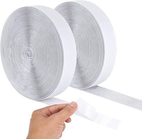 4.4 "× 15 قدمًا خطافًا لاصقًا شاقًا وشرائط حلقة - قفل قابل لإعادة الاستخدام للمنزل والمكاتب والحرف (أسود) in Kuwait